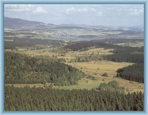 Anblick auf Lipno und Horn� Plan� aus �sterreichischem Moldanblick