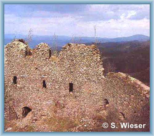 Die Burgruine auf dem Berg And�lsk� Hora
