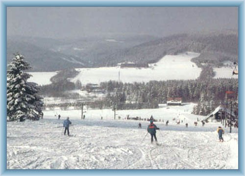 Abfahrtstrecke im Bergsattel Ramzovsk� sedlo