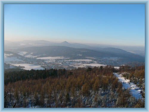 Berg Hvozd - Blick zu Deutschland