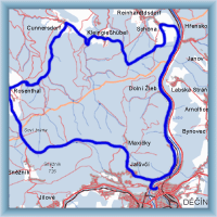 Fahrradstrecken - Aus Děčín durch das Tal von Labe nach Deutschland und zurück