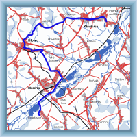 Fahrradstrecken - Aus Bartošovice nach Polanka nad Odrou