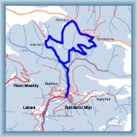 Fahrradstrecken - Umkreis von Špindlerův Mlýn