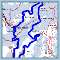 Fahrradstrecken - Umkreis Poniklá