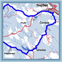 Fahrradstrecken - Umgebung von Nejdek