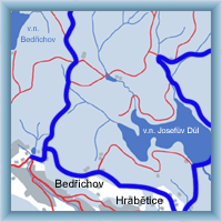 Fahrradstrecken - Kleiner Umkreis oberhalb Bedřichov