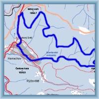 Fahrradstrecken - Umkreis von Harrachov