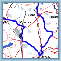 Fahrradstrecken - Umkreis von Most