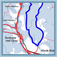 Fahrradstrecken - Umkreis um Rýchory