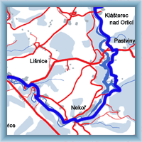 Fahrradstrecken - Aus Zemská Brána nach Žamberk