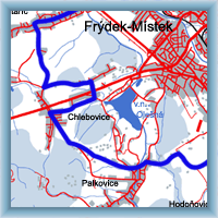 Fahrradstrecken - Rund um den Stausee Olešná