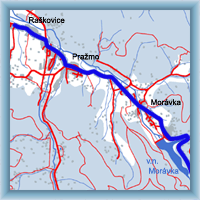 Fahrradstrecken - Aus Raškovice nach Ostravice