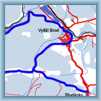 Fahrradstrecken - Rund um Vyšší Brod