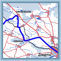 Fahrradstrecken - Znojmo - Moravské Budějovice