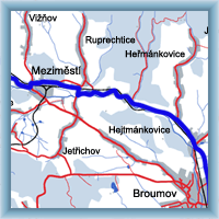 Fahrradstrecken - Dolní Adršpach - Mierozsów - Meziměstí - Broumov