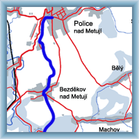 Fahrradstrecken - Brné - Police nad Metují