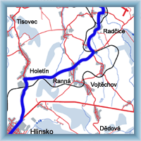 Fahrradstrecken - Hlinsko - Oldřetice - Skuteč - Luže