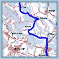 Fahrradstrecken - Umkreis um den Berg Stolová hora