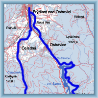 Fahrradstrecken - Aus Frýdlant nad Ostravicí zum Stausee Šance