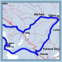 Fahrradstrecken - Aus Vrbnopod Pradědem auf Praděd