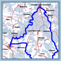 Fahrradstrecken - Der grosse Umkreis von Nízký Jeseník