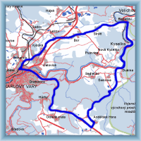 Fahrradstrecken - Aus Karlovy Vary nach Naturlehrpfad Kyselka - Andělská Hora