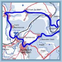 Fahrradstrecken - Umgebung von Kynšperk nad Ohří