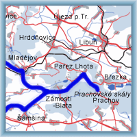 Fahrradstrecken - In die Felsenstadt Prachovské skály