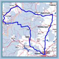 Fahrradstrecken - Aus Tachov ins Naturschutzgebiet Český les