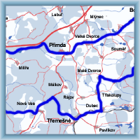 Fahrradstrecken - Umgebung von Přimda