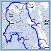 Fahrradstrecken - Aus Volary rund um Vltavský luh