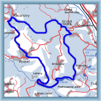 Fahrradstrecken - Ausflug durch das Tal Podtrosecké údolí