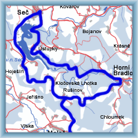 Fahrradstrecken - Rund um Stausee Seč