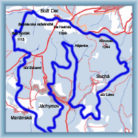 Fahrradstrecken - Kreis um Klínovec