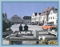 Stadtplatz in Hrádek nad Nisou