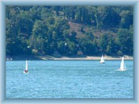 Segelboot auf dem Stausee Vranov