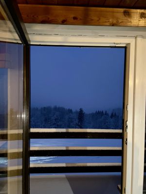 Hütte unter dem Berg Černá hora