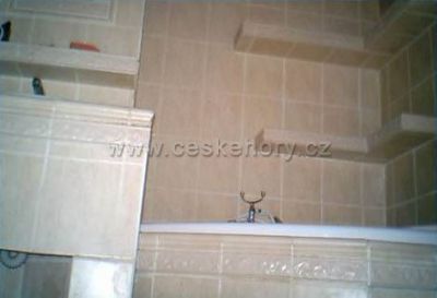 Teil der Holzhütte Harrachov