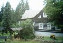 Teil der Holzhütte Harrachov