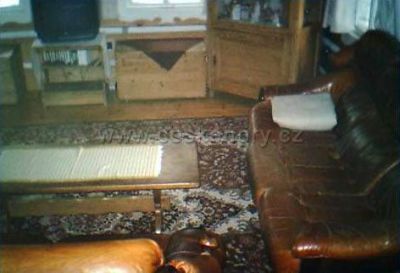 Teil der Holzhütte Harrachov