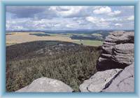 Anblick aus Felsenwänden Broumovské stěny