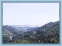 Anblick aus der Felsenburg Střmen zu Teplice