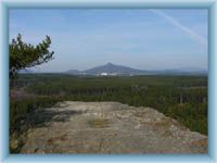 Anblick aus Gebirge Polomené hory