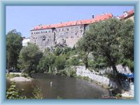 Moldau und Schloss in Český Krumlov