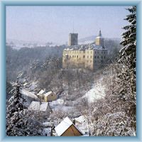 Burg Rožmberk im Winter