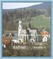 Anblick auf Kloster in Vyšší Brod