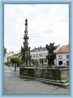 Pestsäule auf dem Stadtplatz in Polička