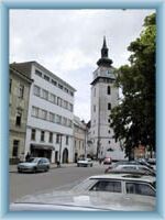 Kirche auf dem Stadtplatz in Velké Meziříčí